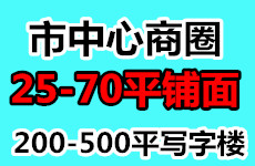 （已成交）市中心2间25-70平铺面、华西商业城200-500平写字楼